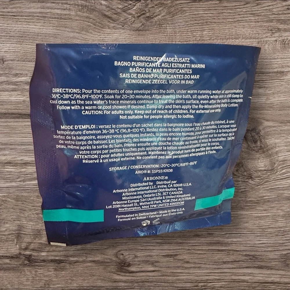 Arbonne Seasource Detox Spa Mud Face & Body Mask & 4 Purifying Sea Soak Packets - Picture 5 of 6